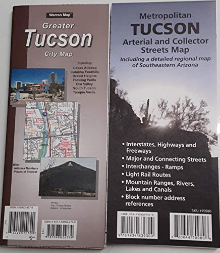 Tucson Two Map Set (full street detail + metro area) - Wide World Maps & MORE! - Book - Wide World Maps & MORE! - Wide World Maps & MORE!