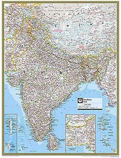 Southern Asia Gloss Laminated - Wide World Maps & MORE! - Book - Wide World Maps & MORE! - Wide World Maps & MORE!