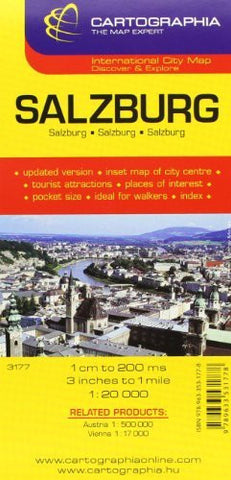 Salzburg Map by Cartographia (City Map) (English, French and German Edition) - Wide World Maps & MORE! - Book - Cartographia - Wide World Maps & MORE!