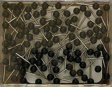 1/16 Inch Map Tacks - Black (100 pins per box) - Wide World Maps & MORE! - Office Product - Moore - Wide World Maps & MORE!
