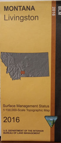 Livingston Montana Surface Management Status Map 1:100,000 - Wide World Maps & MORE!