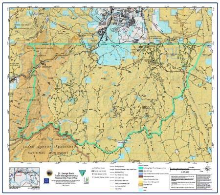 St. George Basin Travel Management Area Gloss Laminated - Wide World Maps & MORE!