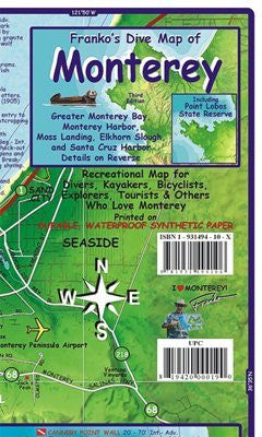 Franko's Dive Map of Monterey - Wide World Maps & MORE! - Map - Franko Maps - Wide World Maps & MORE!