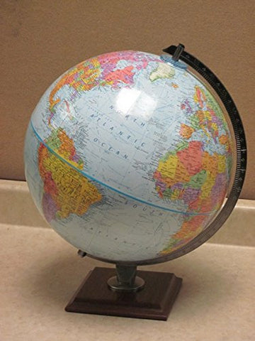 Reploge World Globe, 12-Inch, Blue - Wide World Maps & MORE! - Office Product - Replogle Globes - Wide World Maps & MORE!