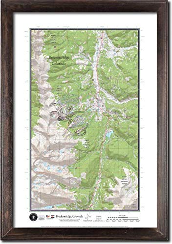 Breckenridge Colorado Ski Area Topographic Keepsake Poster Map (with ski runs, lifts and gondolas; hiking trails, topo markings & elevation markings) - Wide World Maps & MORE! - Book - Wide World Maps & MORE! - Wide World Maps & MORE!