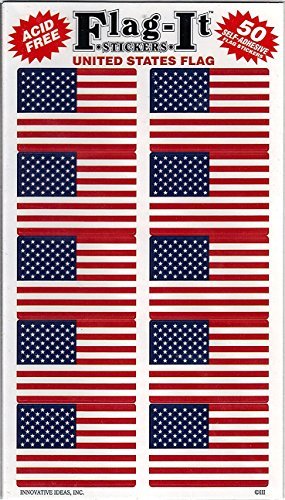 United States Flag Self-Adhesive Flag Stickers, 250 Count - Wide World Maps & MORE! - Art and Craft Supply - Flag-It Stickers - Wide World Maps & MORE!