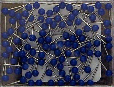 1/16 Inch Map Tacks - Blue (100 pins per box) - Wide World Maps & MORE! - Office Product - Moore - Wide World Maps & MORE!