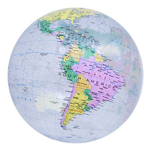 Planet Earth Inflatable Political Globe -Dry erase compatible! (Crystal Clear - 16 inches) - Wide World Maps & MORE! - Lawn & Patio - Jet Creations - Wide World Maps & MORE!