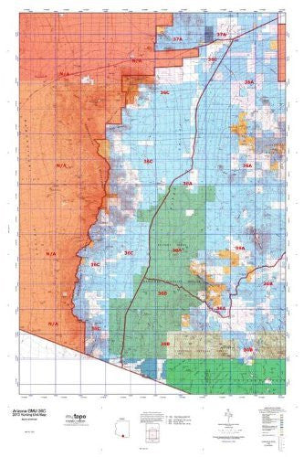Arizona GMU 36C Hunt Area / Game Management Unit (GMU) Map - Wide World Maps & MORE! - Map - MyTopo - Wide World Maps & MORE!