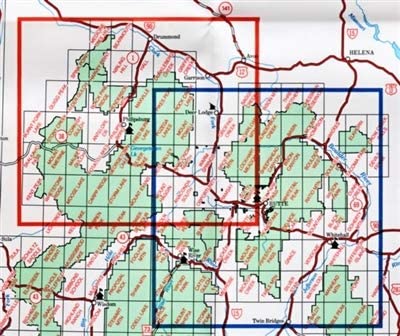 U.S.F.S. Beaverhead-Deerlodge National Forest (North) Map - Wide World Maps & MORE! - Sports - U.S.F.S. - Wide World Maps & MORE!