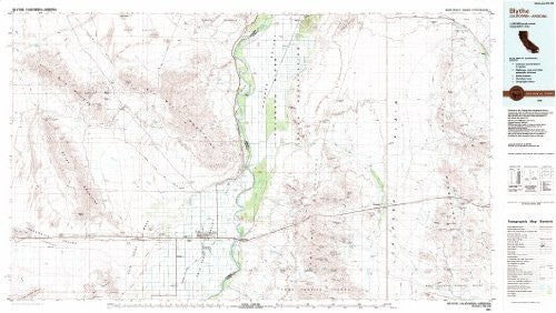 Blythe, California-Arizona 1:100,000-scale Metric Topographic Map (30 x 60 Minute Quadrangle, TCA3431) - Wide World Maps & MORE!