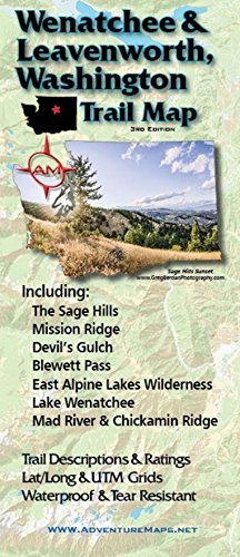 Adventure Maps Wenatchee and Leavenworth Trail Map - Wide World Maps & MORE! -  - Wide World Maps & MORE! - Wide World Maps & MORE!