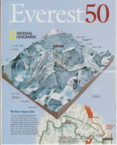 National Geographic Folding Map: Everest 50 (A Half a Century After the First Climb), May 2003 - Wide World Maps & MORE! - Single Detail Page Misc - National Geographic - Wide World Maps & MORE!