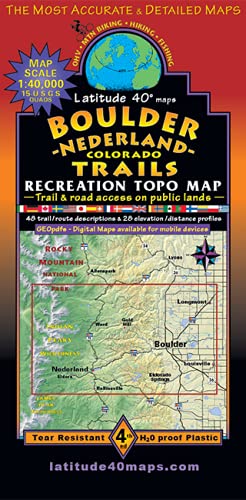 Boulder Nederland Colorado Trails Recreation Topo Map - Wide World Maps & MORE!