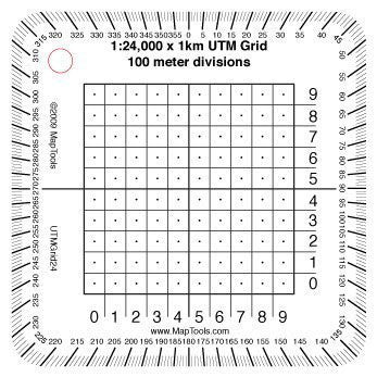 1:24,000 Scale Pocket Size UTM Grid - Wide World Maps & MORE! - Sports - MapTools - Wide World Maps & MORE!