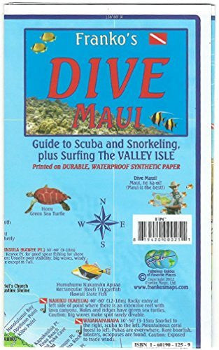 Franko's Maui Dive Map - Wide World Maps & MORE! - Book - Wide World Maps & MORE! - Wide World Maps & MORE!