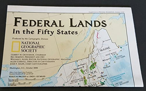 National Geographic Map - Federal Lands in the Fifty States - Wide World Maps & MORE! - Book - Wide World Maps & MORE! - Wide World Maps & MORE!