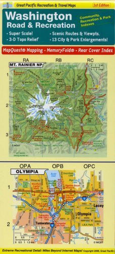 Washington State Road & Recreation MemoryFold Map, 3rd Edition - Wide World Maps & MORE! - Book - Wide World Maps & MORE! - Wide World Maps & MORE!