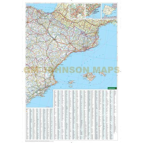Spain & Portugal Dry Erase Laminated - Wide World Maps & MORE!