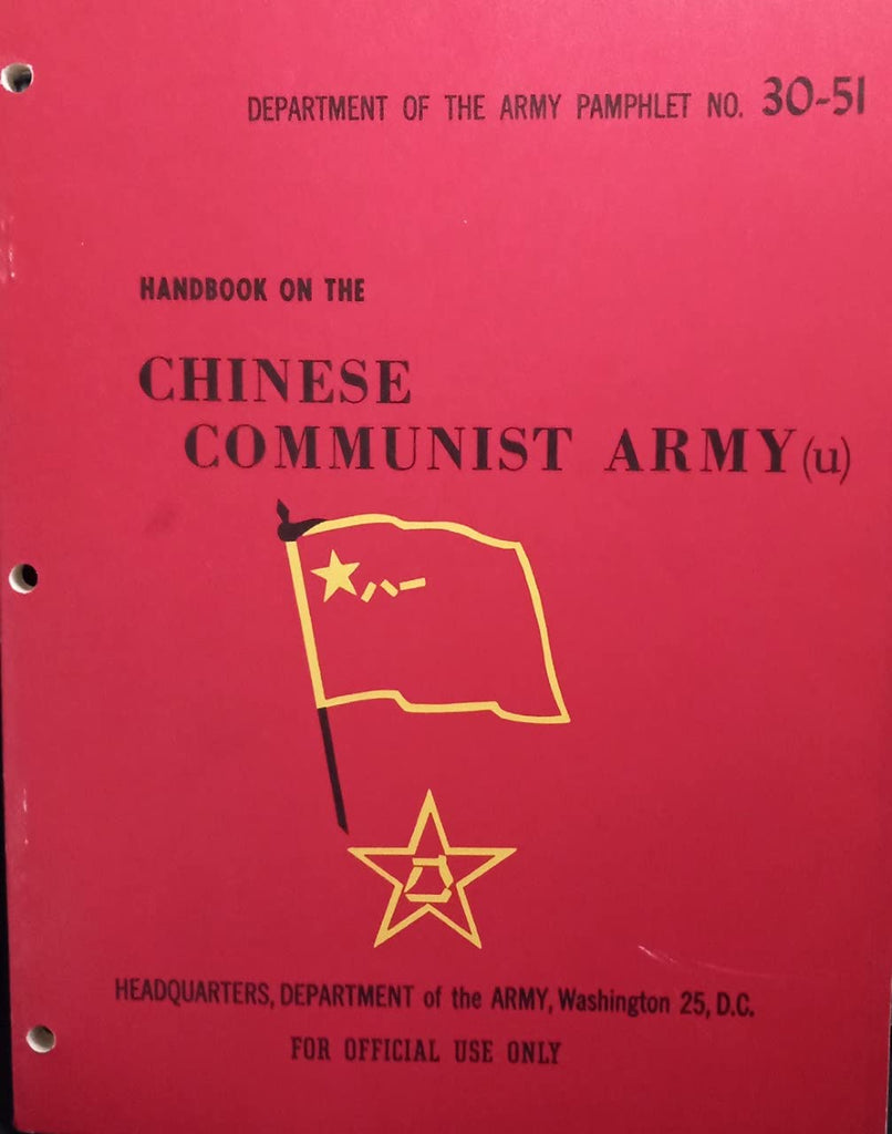 Handbook on the Chinese Communist Army. DA Pam 30-51. Restricted. - Wide World Maps & MORE!