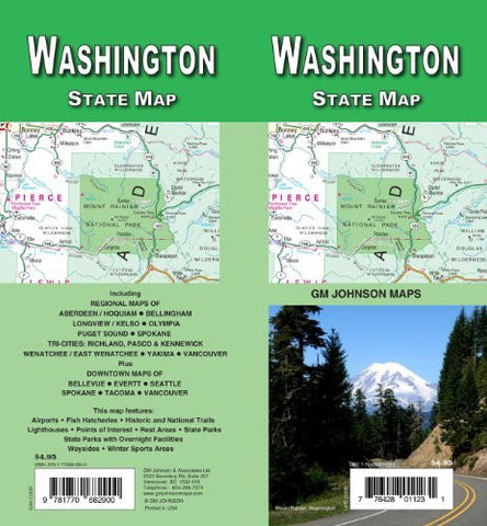 Washington State Map - Wide World Maps & MORE! - Map - G.M. Johnson - Wide World Maps & MORE!