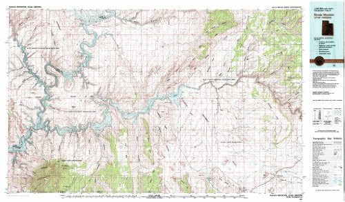 Navajo Mountain Utah - Arizona 1:100,000-scale Topographic USGS Map: 30 X 60 Minute Series (1981) - Wide World Maps & MORE!