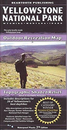 Yellowstone National Park, Wyoming / Montana / Idaho Topographic Shaded Relief Outdoor Recreation Map - Wide World Maps & MORE! - Book - Wide World Maps & MORE! - Wide World Maps & MORE!