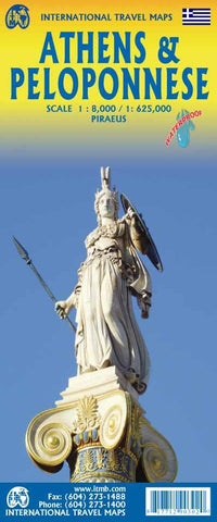 Athens & Peloponnes Travel Map 1:8K/625K - Wide World Maps & MORE!