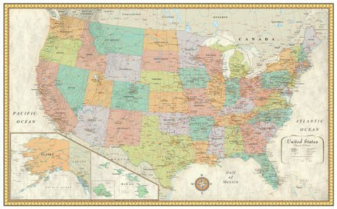 U.S.A. Wall Map (Classic Edition, Large, Satin Laminated) - Wide World Maps & MORE! - Map - Rand McNally & Company - Wide World Maps & MORE!