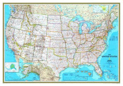 2003 United States Classic Political Wall Map Paper/Non-Laminated - Wide World Maps & MORE! - Map - National Geographic Maps - Wide World Maps & MORE!