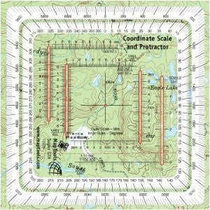 Improved Military Style MGRS/UTM Coordinate Grid Reader, and Protractor - Wide World Maps & MORE! - Tool - MapTools - Wide World Maps & MORE!