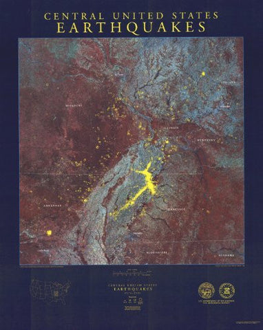 Central United States Earthquakes (TUS5667) - Wide World Maps & MORE!