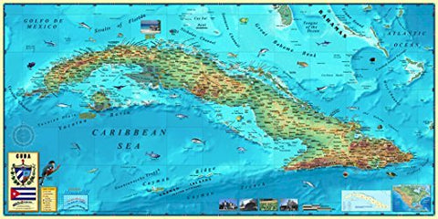 Decorative CUBA Wall Map *Laminated* 72"×36" - Wide World Maps & MORE! - Map - Wide World Maps & MORE! - Wide World Maps & MORE!