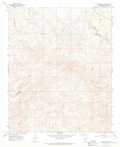 ARRASTRA MTN, Arizona (7.5'×7.5' Topographic Quadrangle) - Wide World Maps & MORE! - Map - Wide World Maps & MORE! - Wide World Maps & MORE!