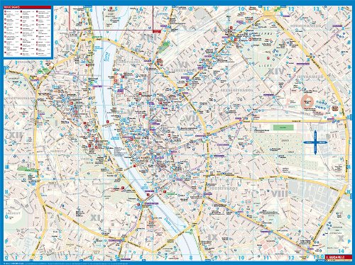 Laminated Budapest City Streets Map by Borch (English Edition) - Wide World Maps & MORE! - Book - Borch - Wide World Maps & MORE!