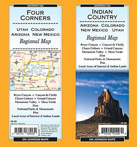 Indian Country / Four Corners (AZ,CO,NM,UT), State Map - Wide World Maps & MORE! - Book - Wide World Maps & MORE! - Wide World Maps & MORE!