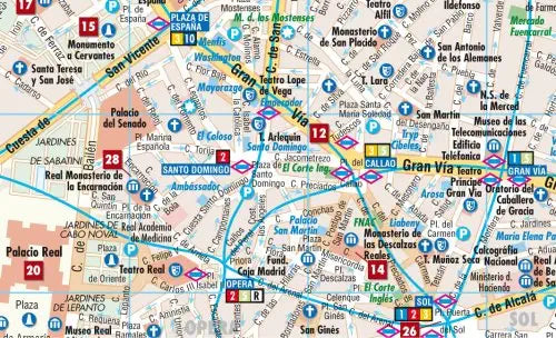 Madrid, Spain - Laminated Borch Map - Wide World Maps & MORE!