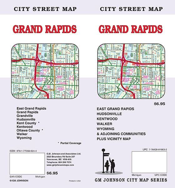 Grand Rapids, Michigan Street Map [Map] GM Johnson - Wide World Maps & MORE!