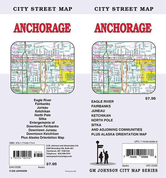 Anchorage / Fairbanks / Juneau / Sitka / Ketchikan, Alaska Street Map - Wide World Maps & MORE!