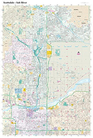 Scottsdale - Salt River Corridor Paper, Non-Laminated - Wide World Maps & MORE! - Book - Wide World Maps & MORE! - Wide World Maps & MORE!