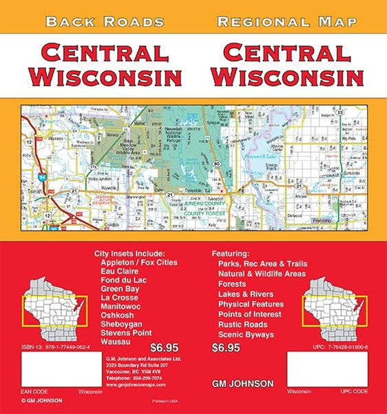 Wisconsin Central, Wisconsin Regional Map GM Johnson - Wide World Maps & MORE!