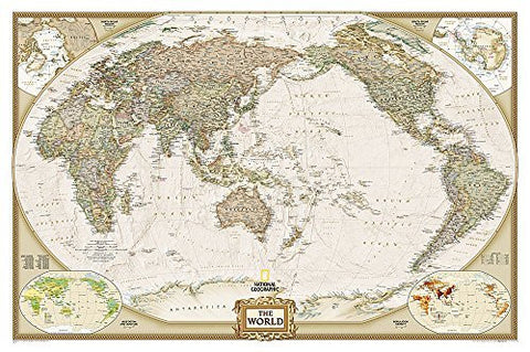 World Executive, Pacific Centered [Tubed] (National Geographic Reference Map) - Wide World Maps & MORE! - Book - National Geographic - Wide World Maps & MORE!