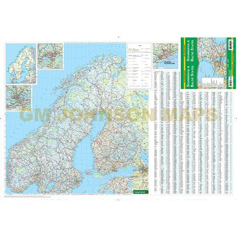 Scandinavia & Baltic States Dry Erase Laminated - Wide World Maps & MORE!