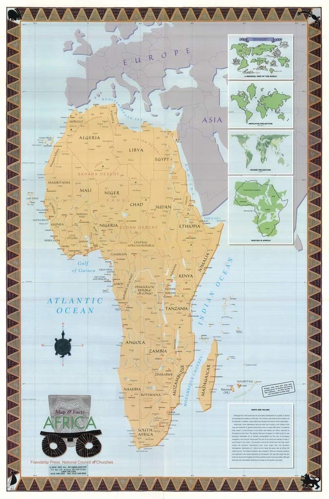 Peters Map of Africa includes 8 pages of text about Africa - Wide World Maps & MORE!