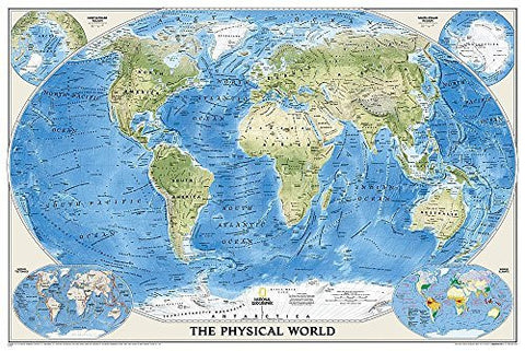 World Physical [Enlarged and Laminated] (National Geographic Reference Map) - Wide World Maps & MORE! - Map - National Geographic - Wide World Maps & MORE!