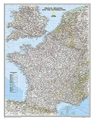 France, Belgium, and The Netherlands Classic [Tubed] (National Geographic Reference Map) - Wide World Maps & MORE! - Book - National Geographic - Wide World Maps & MORE!