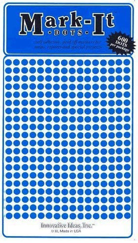 Innovative Ideas Small 1/8" Removable Mark-It Brand Dots for Maps, Reports, or Projects - Blue - Wide World Maps & MORE! - Office Product - Innovative Ideas - Wide World Maps & MORE!
