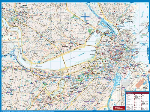 Laminated Boston Map by Borch (English, Spanish, French, Italian and German Edition) - Wide World Maps & MORE! - Book - Borch - Wide World Maps & MORE!