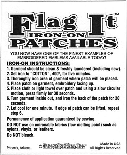 Arizona Flag Iron-On Embroidered Patch - Wide World Maps & MORE!