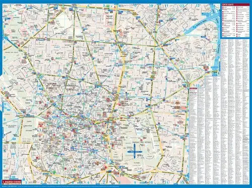 Madrid, Spain - Laminated Borch Map - Wide World Maps & MORE!